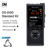 DS-9100 Professional Dictation Recorder with 12 Month Subscription License to ODMS Cloud