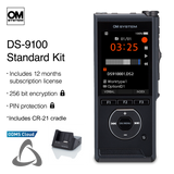 DS-9100C Professional Dictation Recorder with CR-21 Cradle and 12 Month Subscription License to ODMS Cloud