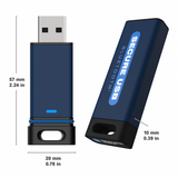 SecureData SU-BT-BU-8 SecureUSB BT 8GB 256-bit Hardware Encrypted USB 3.0 Flash Drive