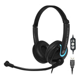 Andrea NC-255VM USB On-Ear Stereo Headset with In-line Volume and Mute Controls